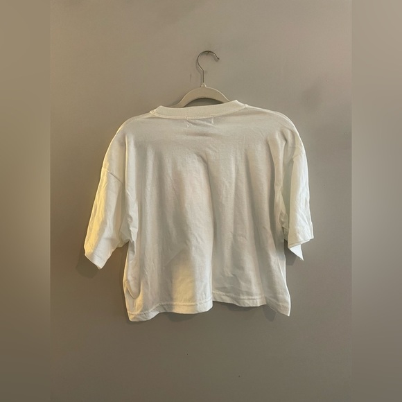 White Bonjour T Shirt with Daisy - Picture 5 of 5